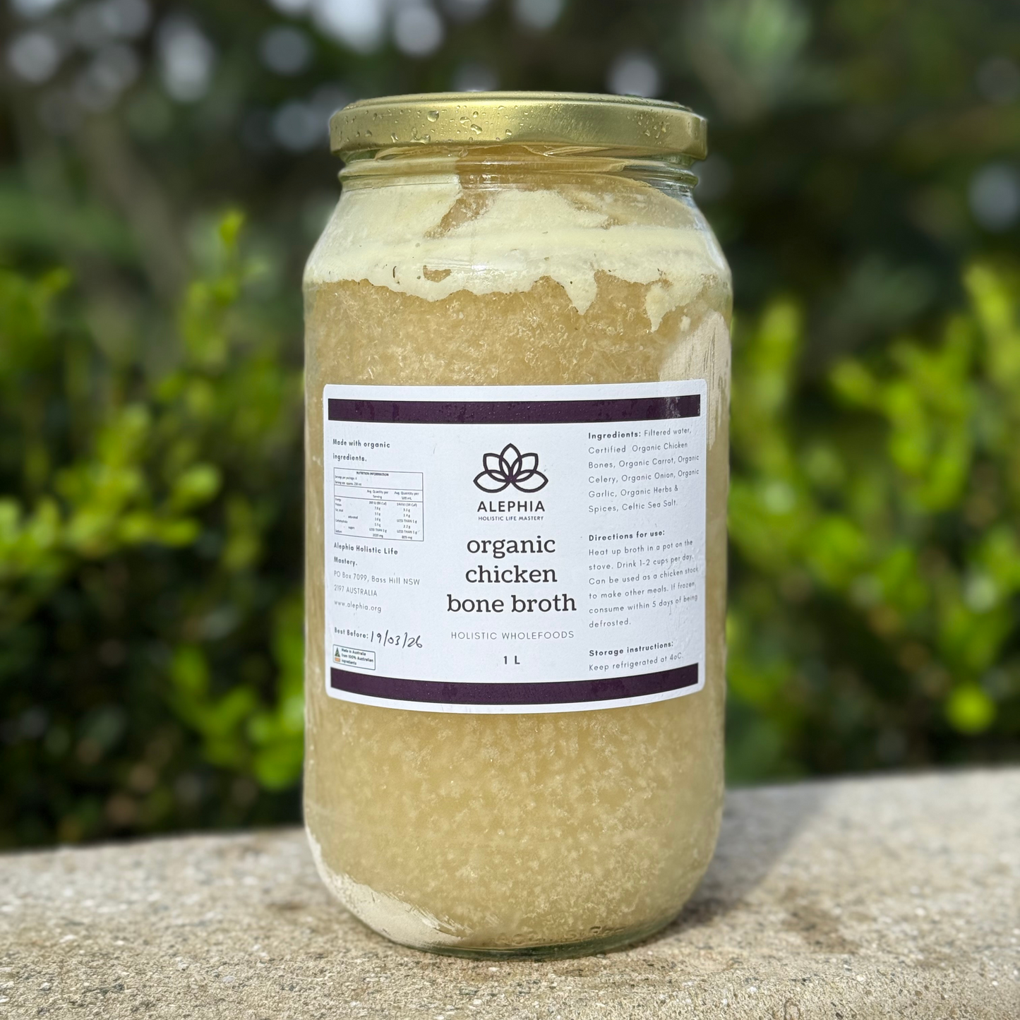 Alephia Organic Chicken Bone Broth 1L