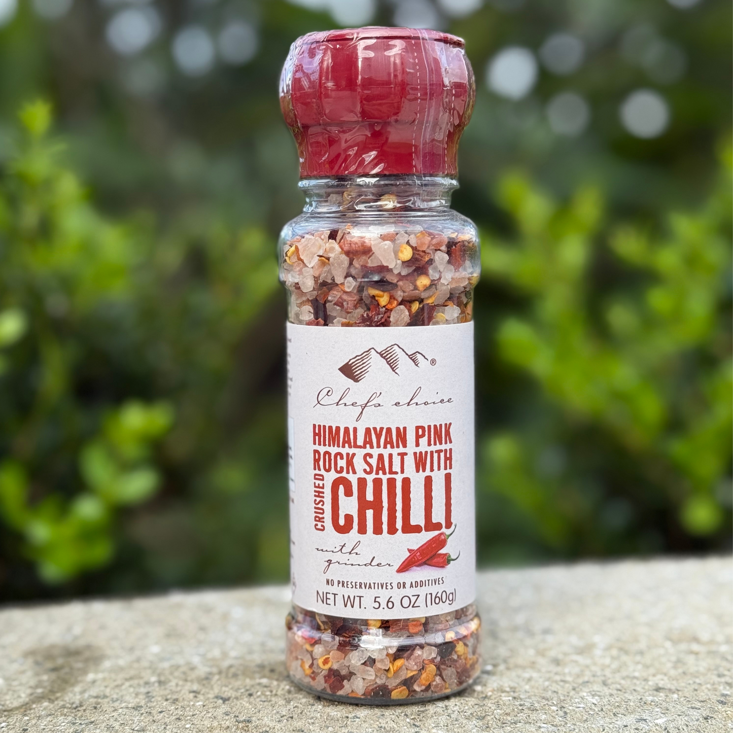 Chef's Choice Himalayan Pink Rock Salt with Crushed Chilli- Grinder