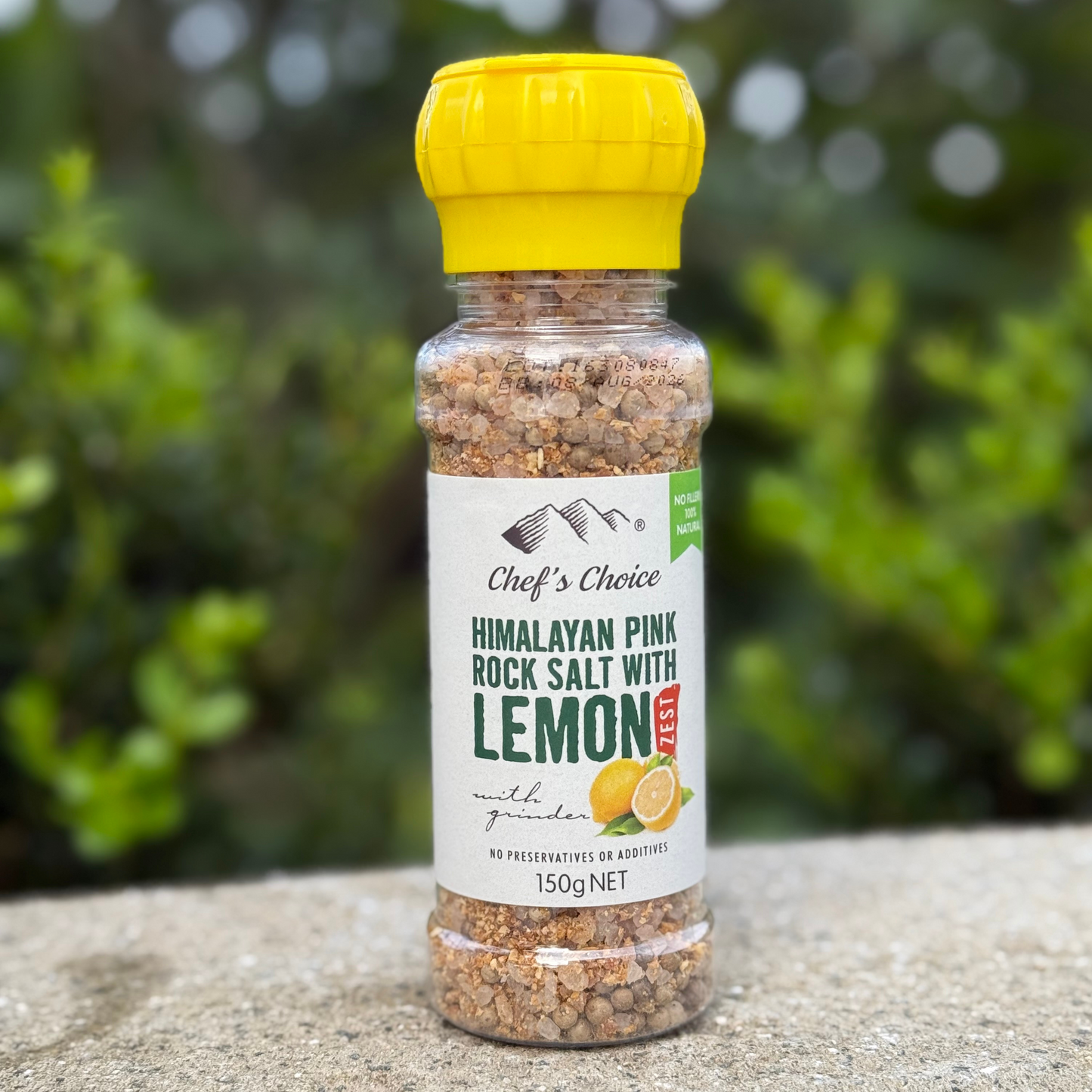 Chef's Choice Himalayan Pink Rock Salt with Lemon Zest- Grinder