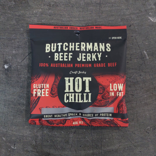 Butchermans Beef Jerky - Hot Chilli