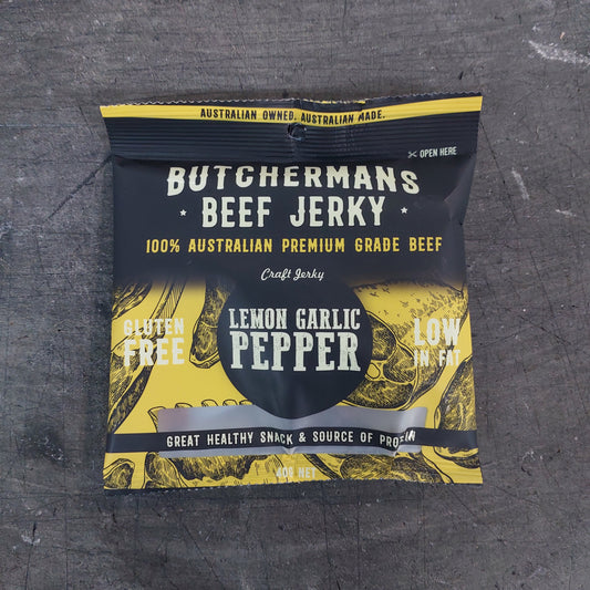 Butchermans Beef Jerky - Lemon Pepper & Garlic