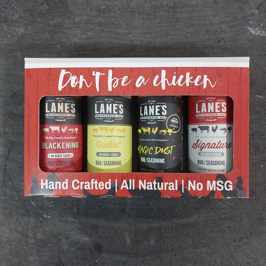 Lane's Don't Be A Chicken - 4 Rub Gift Set