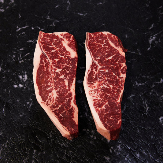 Black Opal 380 Day Grain-fed Wagyu Sirloin Steak Marble Score 6-7